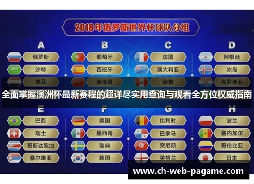 全面掌握澳洲杯最新赛程的超详尽实用查询与观看全方位权威指南 全面掌握澳洲杯最新赛程的超详尽实用查询与观看全方位权威指南